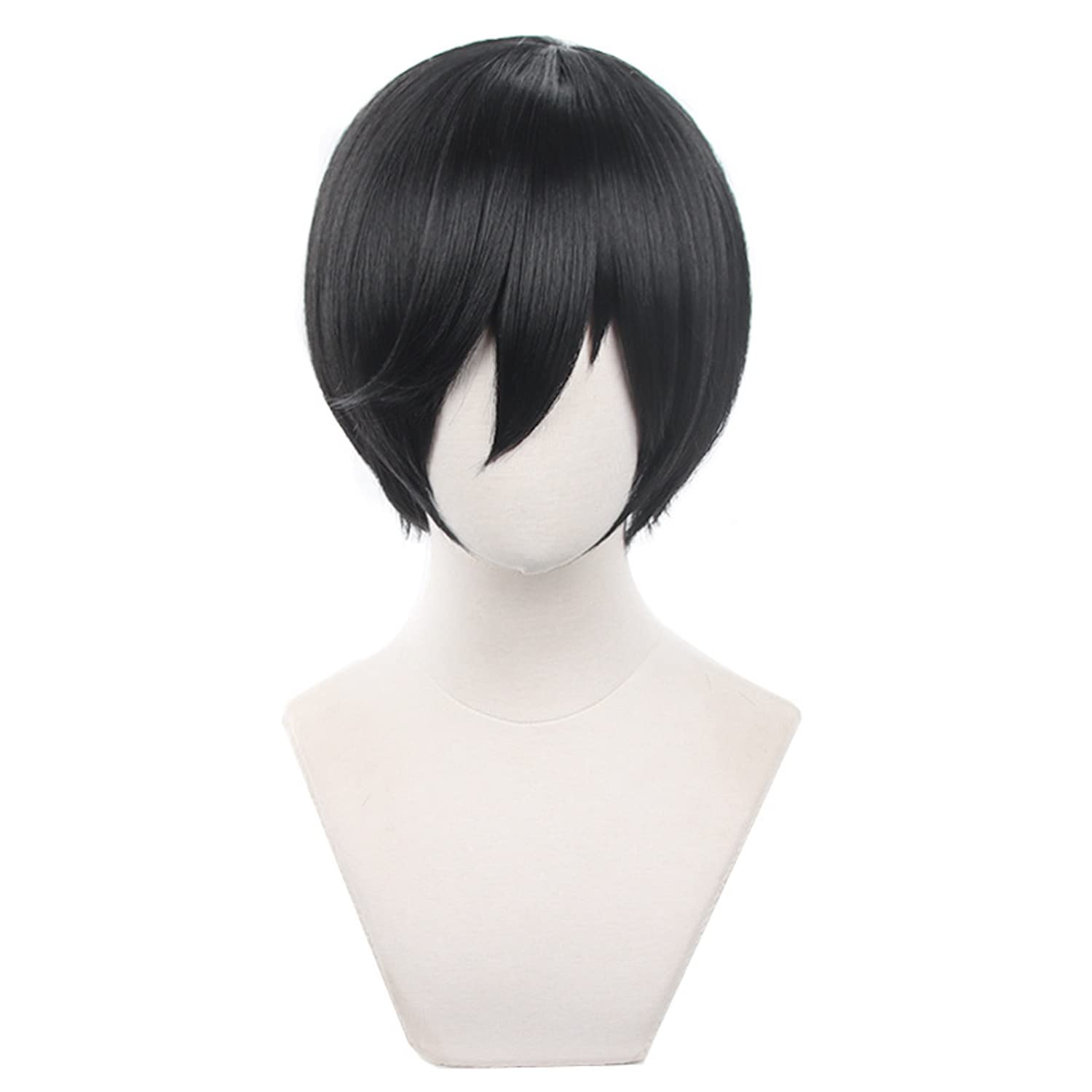 Photo 1 of Servelove Character Cosplay wig for Anime Black short Unisex Costume Wigs Characters Exhibition Halloween Christmas Party