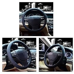 Valleycomfy Microfiber Leather Steering Wheel Cover