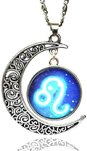 Fariishta Jewelry Gemstone Constellation Star Moon Time Leo Pendant Necklace