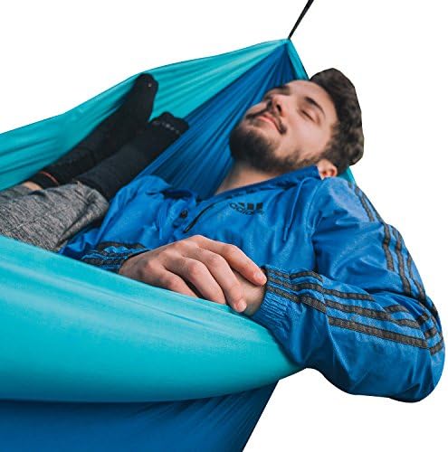 2018 UPGRADE Inflatable Hammock, Portable Foldable Nylon Hammock with Tree Hanging Straps- The Best Double Hammock for Camping, Hiking, Beach, Travel, Backpacking