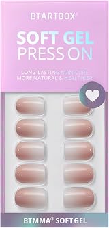 BTArtbox Press On Nails Short 30 Pcs Ombre Nude Glue Included 15 Sizes view 3