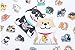 Astra Gourmet 4-Pack Super Cute Akita Dog Stickers for DIY Albums Diary Laptop Decoration Cartoon Scrapbooking Kawaii School Office Stationery Best Gift for Your Kids(120 Stickers)