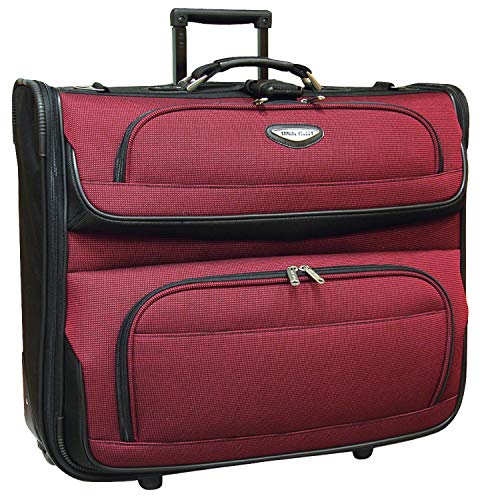 Travel Select Amsterdam Business Rolling Garment Bag with Protective Foam, Red