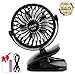 ESEOE Small Fan with Clip,Adjustable Mini Desk fan,Portable Rechargeable Battery Operated Fan,Small Cooling Fan for Baby Stroller/Working/Traveling