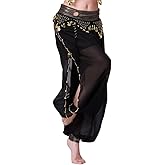 Women Belly Dance Carnival Costume Pants Sequin Shiny Harem Yoga Pants Bloomers Arabic Halloween Trousers for Halloween