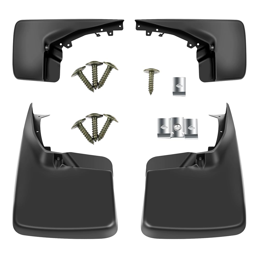 Photo 1 of SCITOO 4PCS Mud Flaps Front & Rear Splash Guard Set - Black Plastic - Suitable for Dodge Ram 1500, 2500, 3500 (2009-2018) - OE Replacement Molded - Direct-Fit Installation