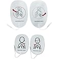 Latex Free Foam AED Practi-Trainer Replacement Pads for Adult 1 Pair and Child 1 Pair, for Training Only