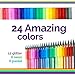 AmazaPens Gel Coloring Pen Set - 20 MINI Pack -Glitter and Glitter Neon Medium Tip Superior Quality Great Present for any Adult or Kid Who Loves To Draw or Color Ideal for Holiday Travel
