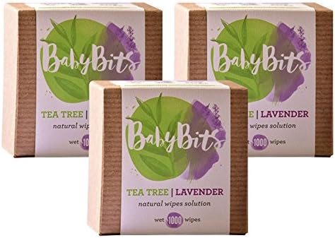 Baby Bits Wipes Solution - Makes 1,000 Natural Wipes - Made in the USA! (3 - Pack)