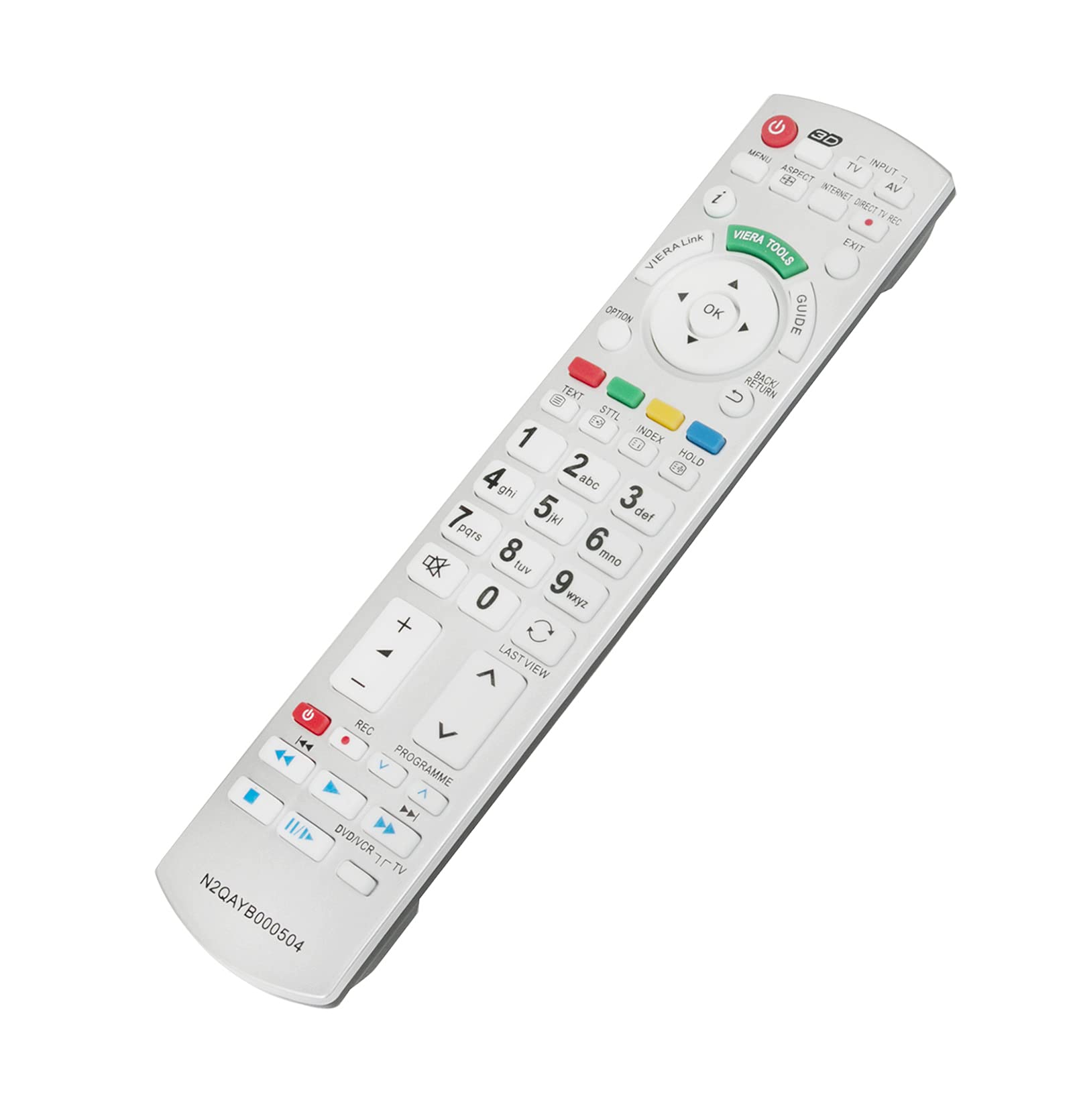 AULCMEET N2QAYB000504 sub N2QAYB000572 Replace Remote fit for Panasonic TX-P42ST50B TX-P50GT50Y TX-P50ST50E TX-P50ST50Y TX-P50VT50B TX-P50VT50J TX-P50VT50Y TX-P55ST50E TX-P55ST50Y TX-P55VT50B
