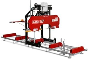MechMaxx 26" inch Portable Sawmill,ZONSEN 459cc 15HP E-Start Gasoline Engine, 22" Board Width,13' Track Length, Model SM-26