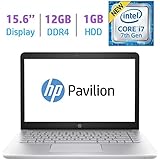 Newest HP 15.6’’ FHD IPS WLED-backlit (1920x1080) Display Laptop PC (2018 Model), Intel i7-7500U 2.7GHz, 12GB DDR4 RAM, 1TB HDD, Bluetooth, Backlit Keyboard, B&amp;O Play, HDMI, WiFi, Webcam, Windows 10