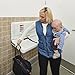 ECR4Kids Horizontal Diaper Changing Station with 500 Sanity Liners, Wall-Mounted, White Granite