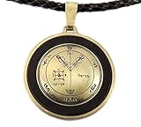 Wealth Attraction Seal of Solomon Necklace, Leather, Adjustable
