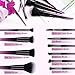 10 pcs Makeup Brushes Set - HEDILINA Professional Makeup Brush Kit, Eyebrow Eyeshadow Eyelash Lip Foundation Blush Powder Blending Concealer Brushes (Rose Red)
