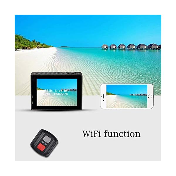 LKNJLL 4K WiFi Sport Action Kamera Ultra HD wasserdichte DV Camcorder 16MP 170 Grad Weitwinkel – Bild 7