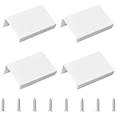 MOROBOR White Mini Finger Edge Pull, 4 PCS Concealed Handle Modern Style Drawer Handle, Right Angle Aluminum Alloy Invisible 