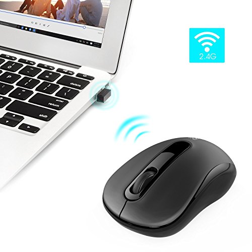 Rii Wireless Mouse with 1000DPI for PC, Laptop, Computer, and MacBook,Included Wireless USB dongle