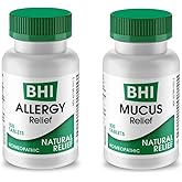 MediNatura BHI Multi Symptom Flare-Up Defense Bundle Mucus Relief Tablets (100) + Allergy Relief Tablets (100) Homeopathic Relief - Fast-Acting, Quick-Dissolve