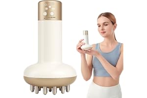 Yuonry Lymphatic Drainage Massager & Anti Cellulite Massage Tool, Reduce Stretch Marks & Cellulite, for Legs, Arms & Belly, Body Sculpting Machine with Microcurrent, Light, Heat & Vibration,White