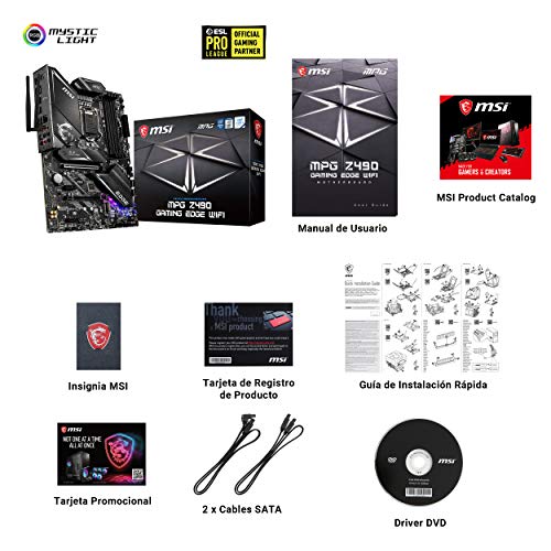 MSI-MPG-Z490-Gaming-Edge-Wifi-Placa-Base-Performance-Gaming-10th-Gen-Intel-Core-LGA-1200-Socket-DDR4-CF-Doble-M2-Ranura-USB-32-Gen-2x2-Wi-Fi-6-DPHDMI-Mystic-Light-RGB