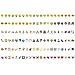 kwmobile Emoji Light Box Cards 126 Tiles - A4 Size for LED Marquee Cinema Sign Color Emoji Symbols Hearts Smiley Faces Animals and More