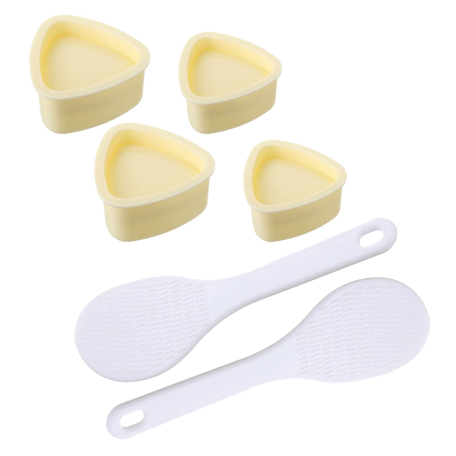 Joohere 6 Pcs 2 Size Onigiri Rice Ball Maker Molds Non-Stick Rice Ball Bento Presses Molds Sushi Making Kits for Making Sushi, Rice Balls