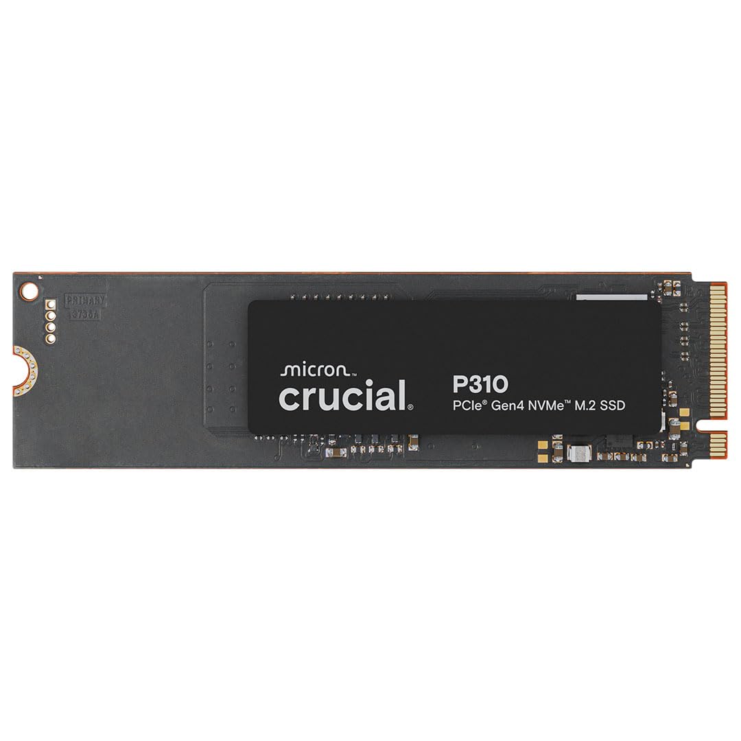 Crucial P310 1TB SSD, PCIe Gen4 NVMe M.2 2280, Up to 7,100MB/s, for Laptop, Desktop (PC), & Handheld Gaming Consoles, Includes Acronis Data Recovery Software, Solid State Drive - CT1000P310SSD801