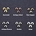 PandaHall Elite About 250 Pcs Brass Crimp Beads Covers Cord End Caps 5x4mm for Jewelry Making 6 Colors