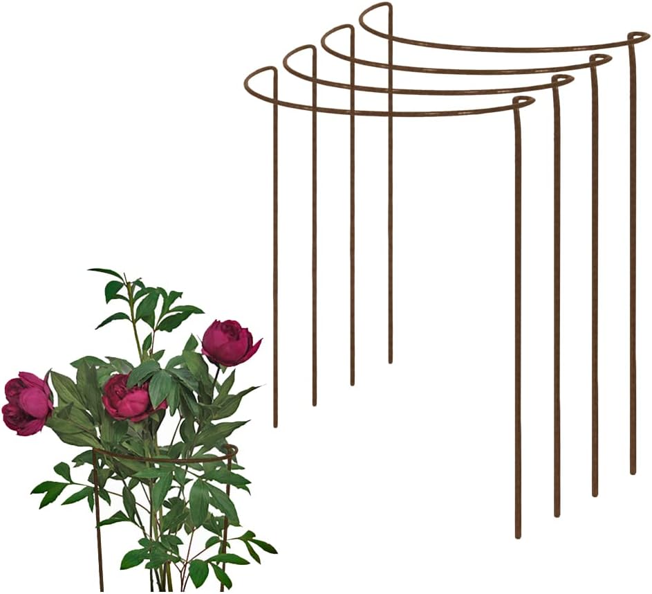 Garden Pride Rusty Bow Plant Supports Pack of 4 72cm Tall 40cm High