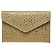 Fashion Road Modern Womens Floral Pattern Cross Body Cut Out Slim Chain Statement Bags Cross Body Handbags Khaki