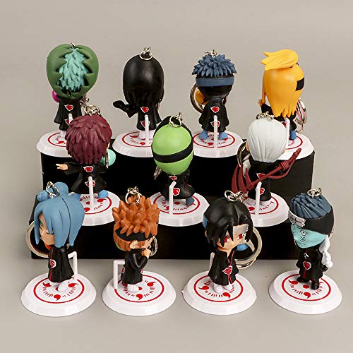 [11 Pack] Naruto Keychains, Anime Naruto Figure [Stand 2.5 Inches Tall