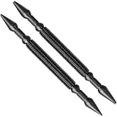 TYRWEEY 2pc Nail Setter, Dual Head Spring Nail Punch 1/16,1/32,1/8,3/32in | Hammerless Spring-Loaded, for Wood&amp; Metal, Heat-Treated Carbon Steel, Rust-Resistant, Impact-Resistant, Ergonomic Grip