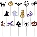 Halloween Cupcake Toppers Set, 28pcs sparkly set, Bat Witch Ghost Star, Baby Shower Food Picks Decor, Cupcake Halloween Party Picks, Halloween Cupcake Decorations