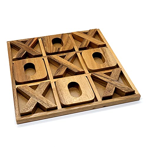 Tic Tac Toe Game Wooden Family Board Games for Adults Coffee Table
