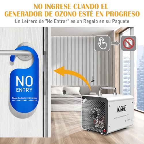 Household Ozone Generator 30000mg/h, Professional Ozone Machine for 300㎡ | Ozone Generator Air Purifier with Timer, Portable O3 Ozone Device for Garages, Home, Car White