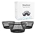 MaxGear Paper Clip Holder, 3 Pack Premium Metal Mesh Paper Clip Dispenser for Desk, Office Binder Clips Organizer, Black Desktop PaperClip Holders for School, Home