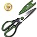 All Times Finest Kitchen Scissors The Most Elegant Multi Purpose Soft Grip Heavy Duty Stainless Steel Shears With Magnetic Storage Case, Green/back (Black)
