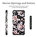 OBBCase Essential Phone PH-1 Case, Essential Phone PH-1 Floral Case Girls,Three Layer Heavy Duty Hybrid Protective Case High Impact Resistant Case for Essential Phone PH-1 Rose Flower Black