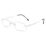 Titanium Reader Men Women Lightweight Rectangular