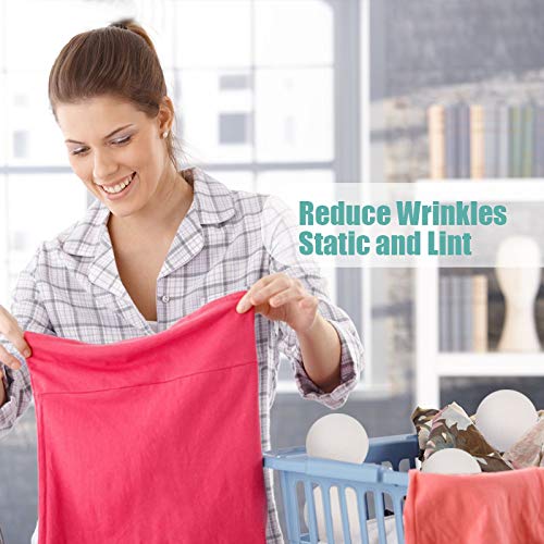 Wool Dryer Balls, XL 6 Pack 3\'\', 100% Organic New Zealand Natural Fabric Softener, Hypoallergenic Baby Safe, Reduce Wrinkles, Static Cling, Hypoallergenic, Chemical Free