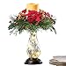 Holiday Poinsettia and Berry Candle Centerpiece,14