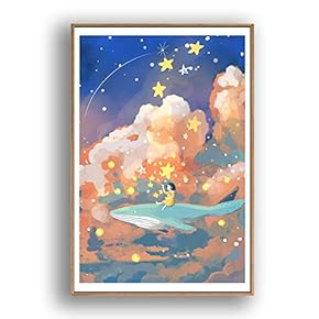 Framed Canvas Wall Art for Living Room, Bedroom Whale Canvas Prints for Modern Home Decoration Ready to Hang - 16"x24" inches
