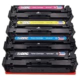 Toner Kingdom Compatible HP 410A CF410A CF411A CF412A CF413A Toner Cartridge Compatible for HP Color LaserJet Pro MFP M477fdn M477fdw M477fnw M452DN M452dw M452nw M377dw -Black, Cyan, Yellow, Magenta