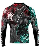 Raven Fightwear Men's East Meets West MMA BJJ Rash Guard Black