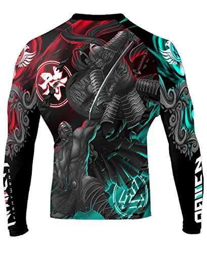 Raven Fightwear Men's East Meets West MMA BJJ Rash Guard Black