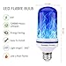 OMK - LED Flame Effect Fire Light Bulbs - Newest Upgraded 4 Modes Blue Flickering Fire Simulated Lamps - E26 Base LED Bulb - 6W Energy Efficient Fire Lights for Indoor/Outdoor Decoration (2Pack)