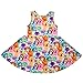 Jxstar Little Girls Animal Print for Skater Cartoon Rainbow Dog Pattern Sleeveless Dress Rainbow Dog 130