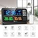 AMIR Weather Station, Large Color Display Clock Calendar with Alarm Clock, Snooze Function, Wireless Forecast Station with Sensor, Indoor Outdoor Thermometer for Home,Bedroom