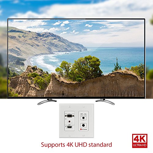 image for AV Access HDMI/VGA Wall Plate Extender Transmitter,4K x 2K UHD,Bi-Dire